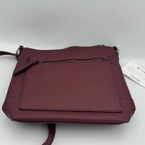 Style & Co Hudsonn Crossbody Bag red- Small, Zip Closure, Adjustable Strap - Picture 7 of 8